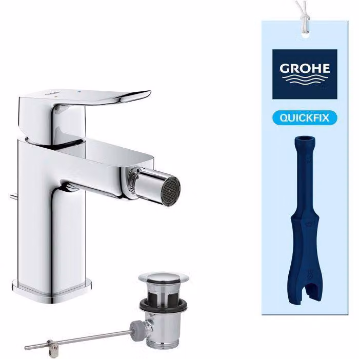 Rubinetto per bidet, GROHE DICE, cromato, SilkMove, funzione di risparmio idrico, QuickMount