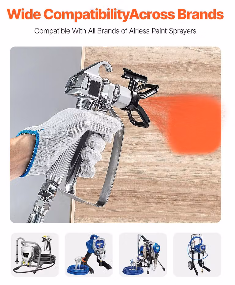 Pistola a spruzzo senza aria, 3600 PSI, compatibile con diverse marche, colore blu