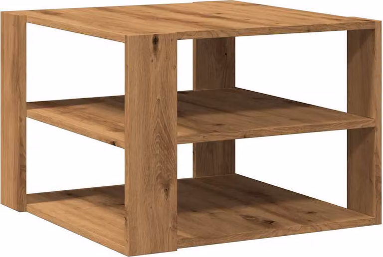 Tavolino Salotto Rovere Artigianale 58x58x40 cm in Truciolato