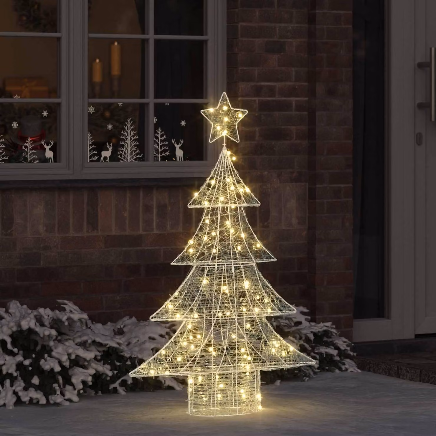 Maison Exclusive - Albero di Natale con 100 luci a LED, luce calda, 120 cm, in acrilico
