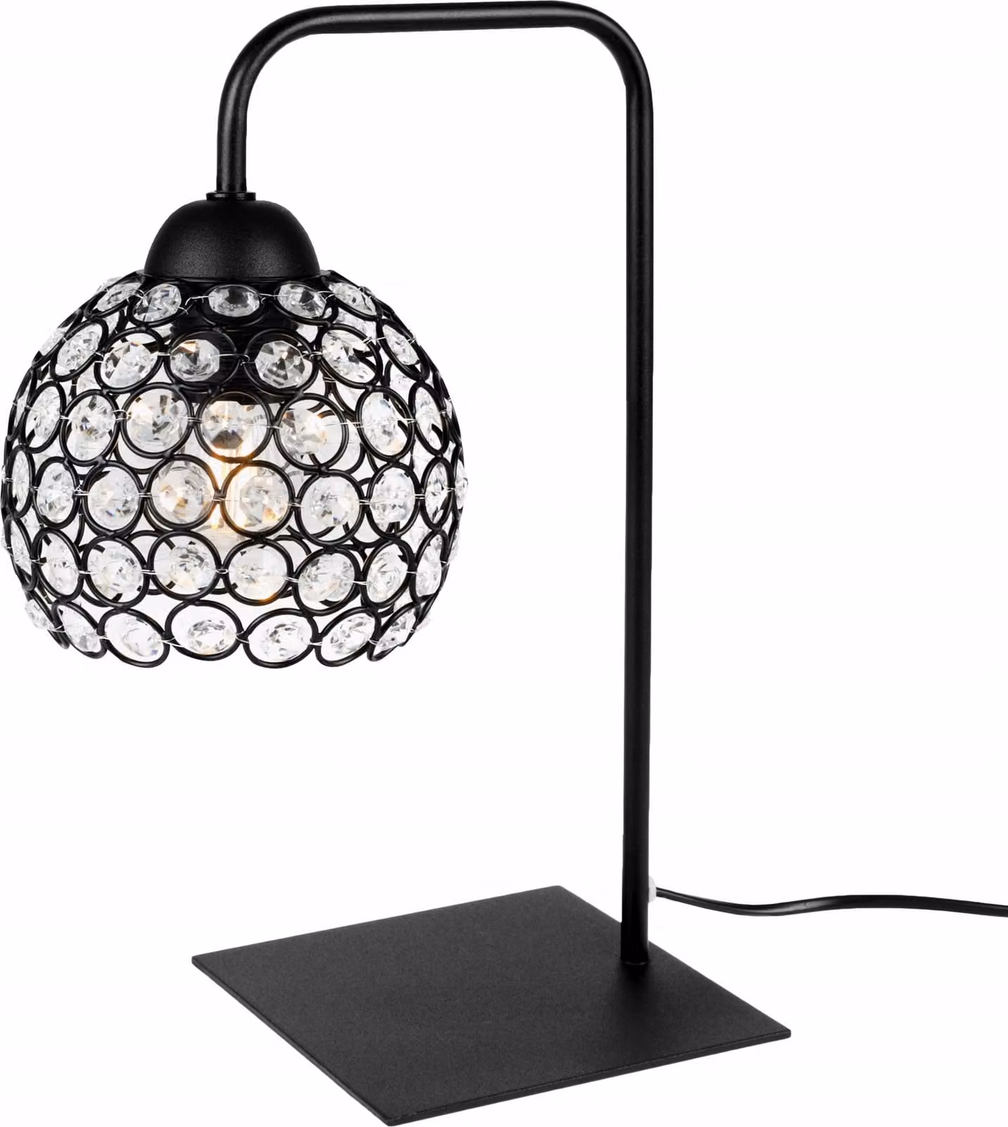 Lampada da comodino LED con sfera di cristallo
