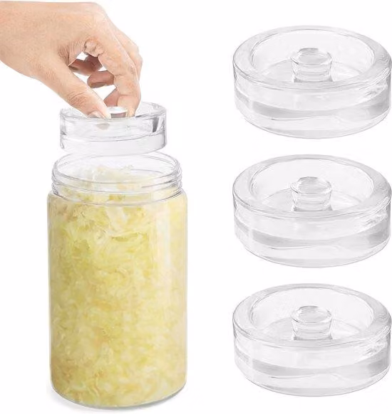 Set di pesi per fermentazione in vetro per barattoli a collo largo con fondo piatto e manico