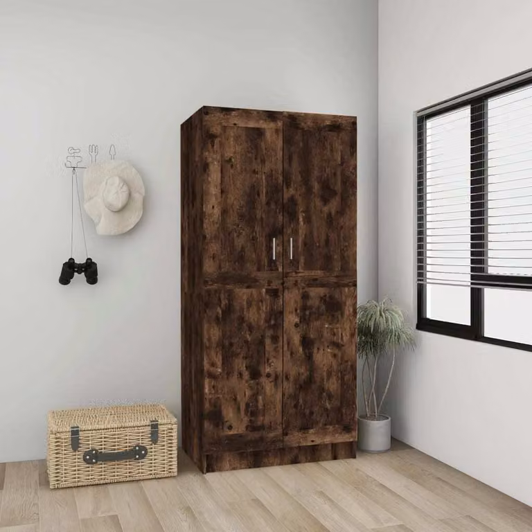 vidaXL Armadio in rovere fumé 82,5x51,5x180 cm in legno - Armadio - Guardaroba - Armadio - Armadio portaoggetti