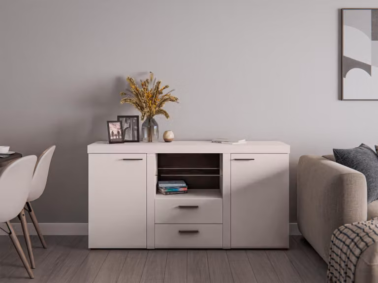 AX LIVING Comodino Spacoro 2T2S Moderno in beige