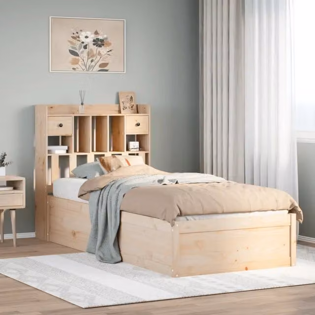 Giroletto vidaXL in legno massello di pino non trattato stile rustico L/P/H: 190 x 75 x 30 cm – 1