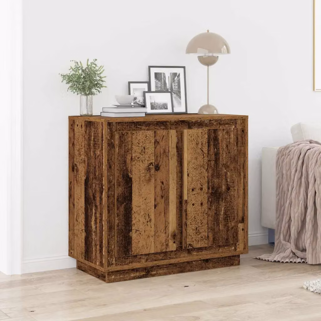 Credenza moderna vidaXL in legno ingegnerizzato marrone L: 80 cm, P: 40 cm, H: 75 cm