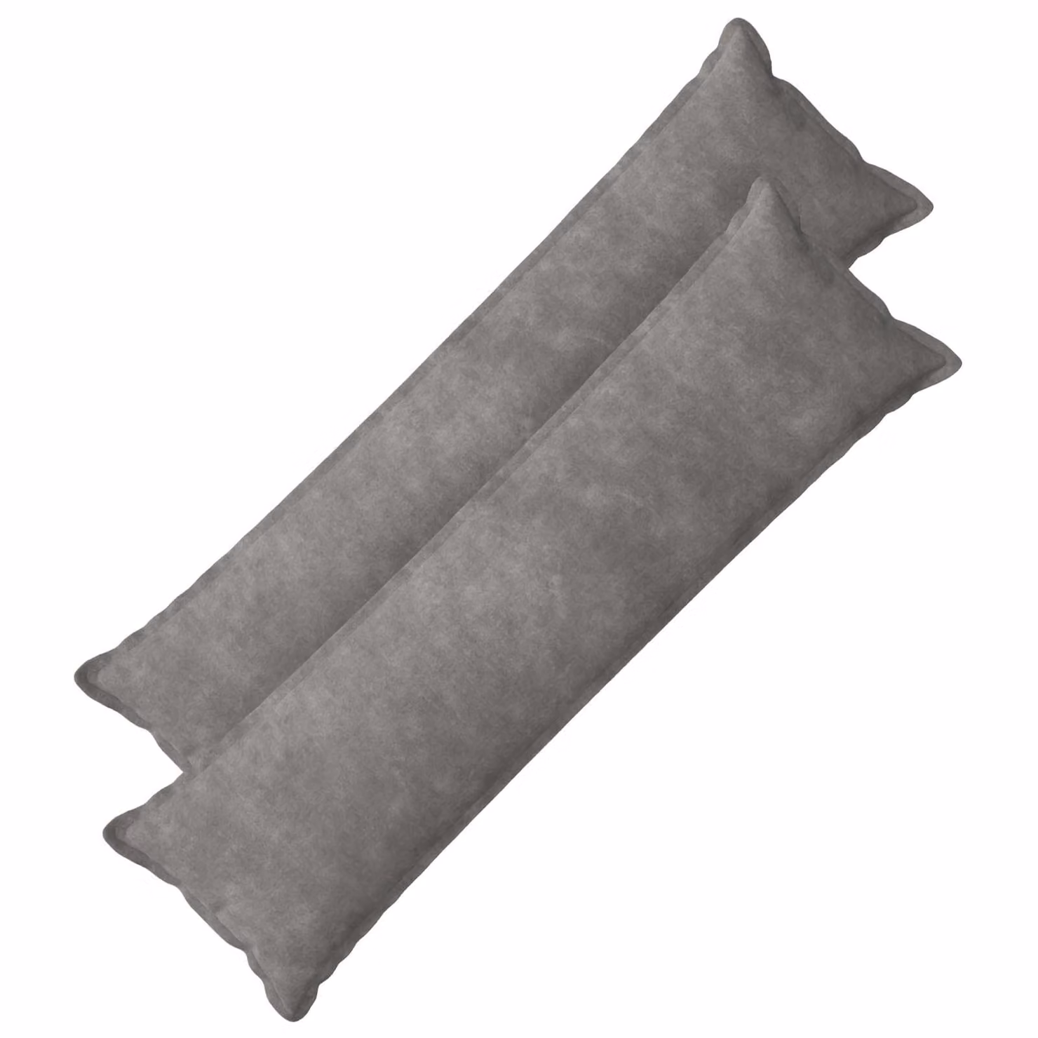vidaXL Cuscino HOUTEN 2 pz Grigio Chiaro Fleece in microfibra