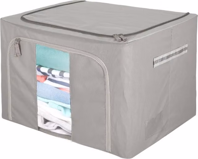 Scatola per armadio KASANOVA con doppia cerniera in plastica grigia L: 50 cm, P: 40 cm, H: 33 cm