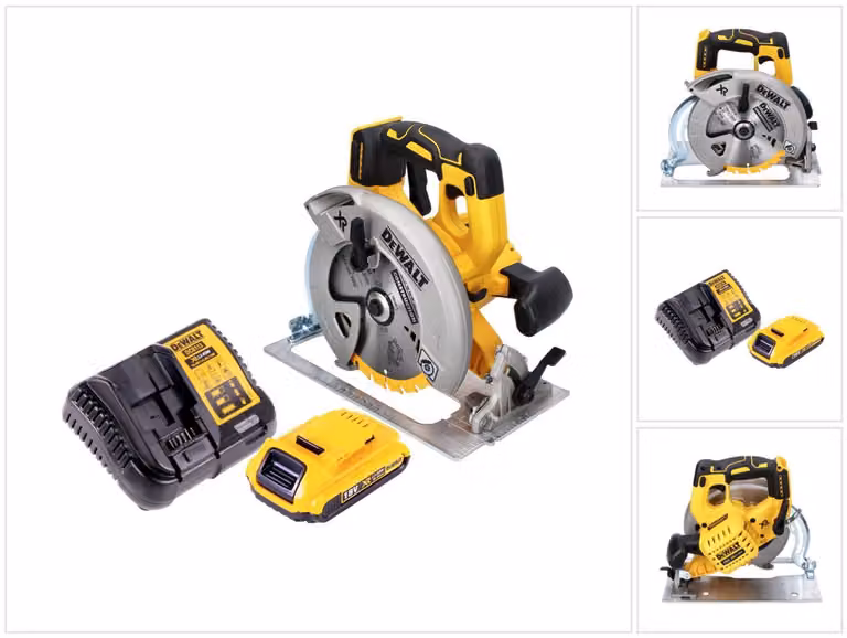 Sega circolare a batteria DeWalt DCS 570 D1 18 V 184 mm brushless + 1x batteria ricaricabile 2,0 Ah + caricabatterie
