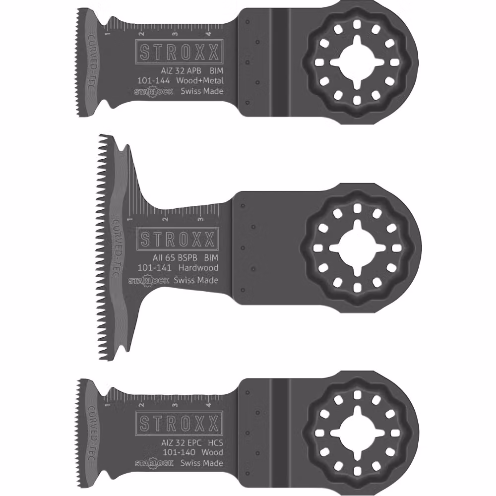Set di lame per sega a immersione Strox, 6 pezzi, Starlock, bi-metalliche, per legno, metallo e plastica