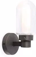 Applique LED Brume di Faro Barcelona per bagno in cristallo e metallo bianco trasparente