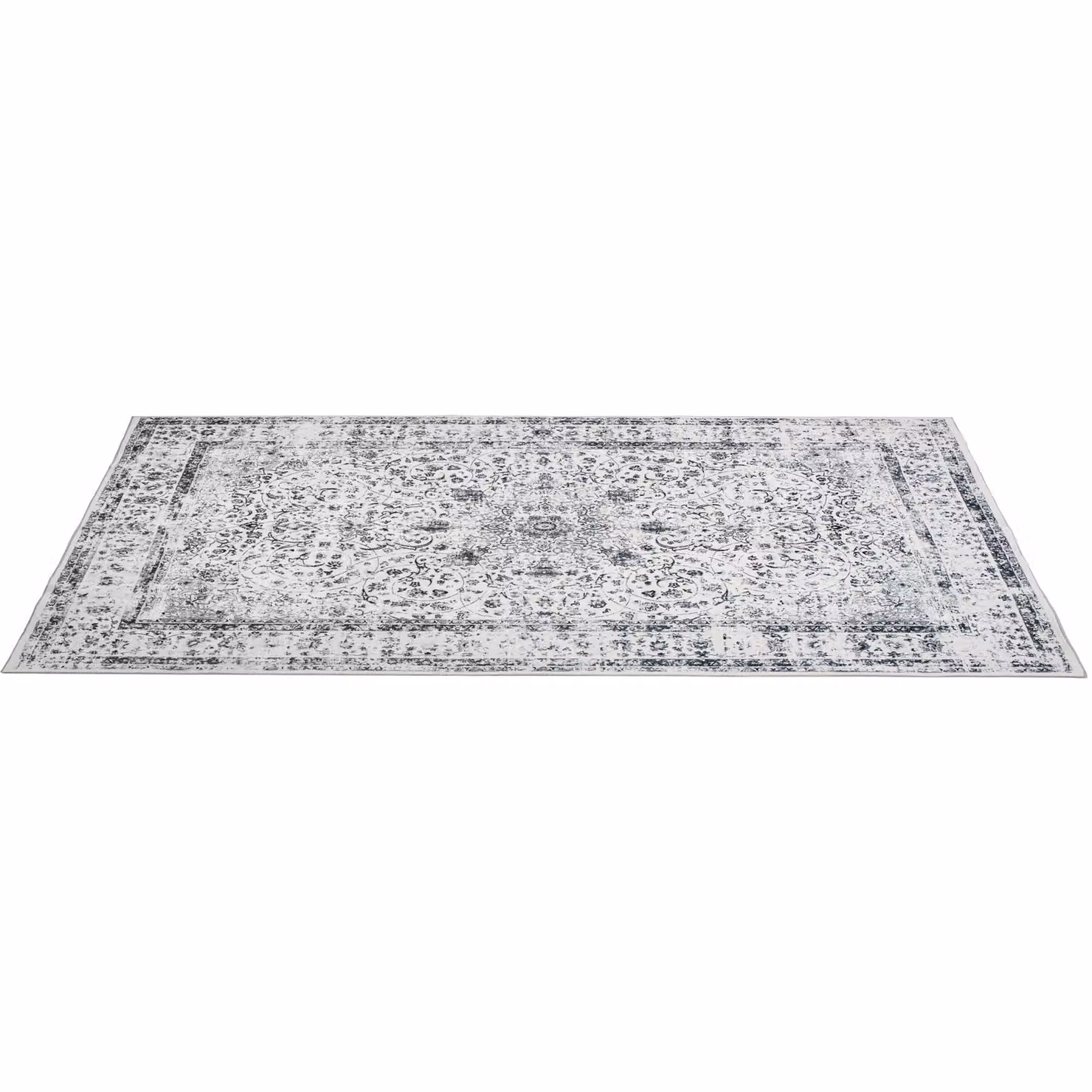Tappeto design vintage oriental in poliestere grigio per soggiorno o camera da letto, L: 150 cm, P: 80 cm – 3