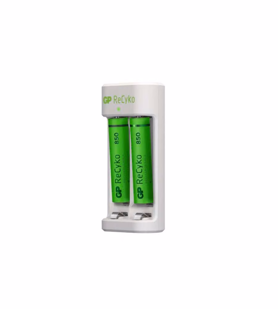 Caricabatterie USB Recyko E211 con 2 Batterie Ricaricabili 1,5V Mini Stilo AAA NiMH 850mAh incluse