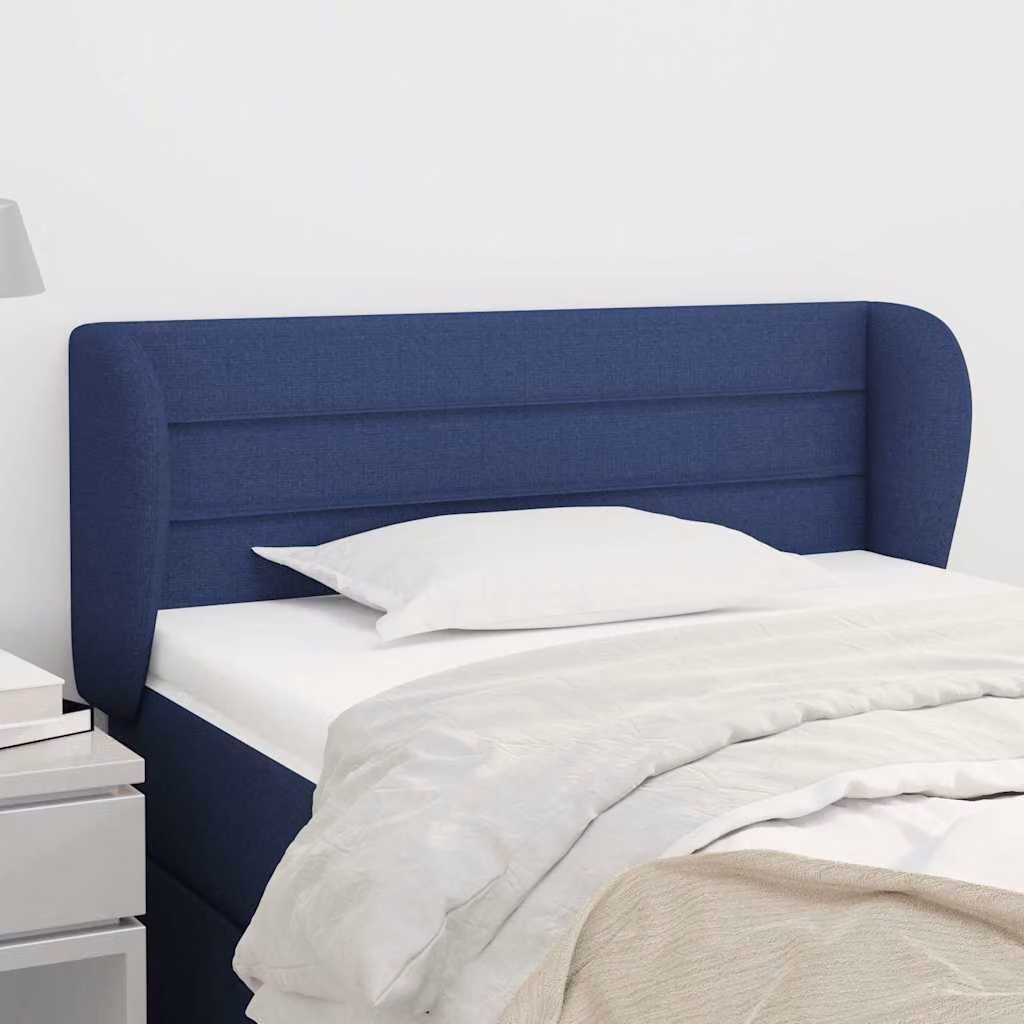 Testiera ad orecchio vidaXL in tessuto blu L: 103 cm, P: 23 cm, H: 78-88 cm