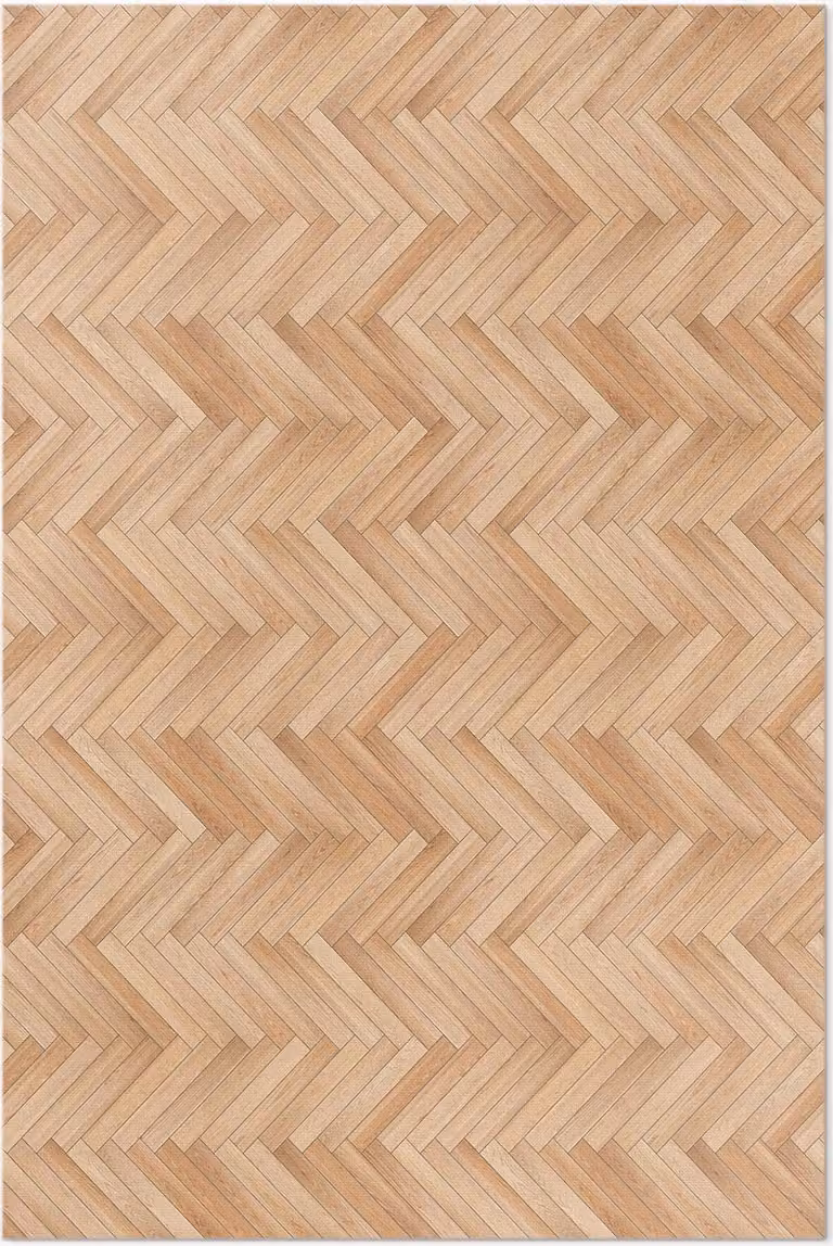 Pavimento in parquet a listoni di legno – Tappeto in vinile – 120x180 cm – Tappeto per interni – Ideale per l'ingresso – Facile da pulire – Design moderno