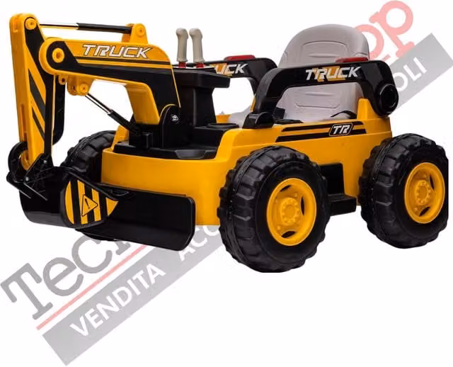 Trattore Escavatore Elettrico Braccio Meccanico Per Bambini 12V con Radiocomando