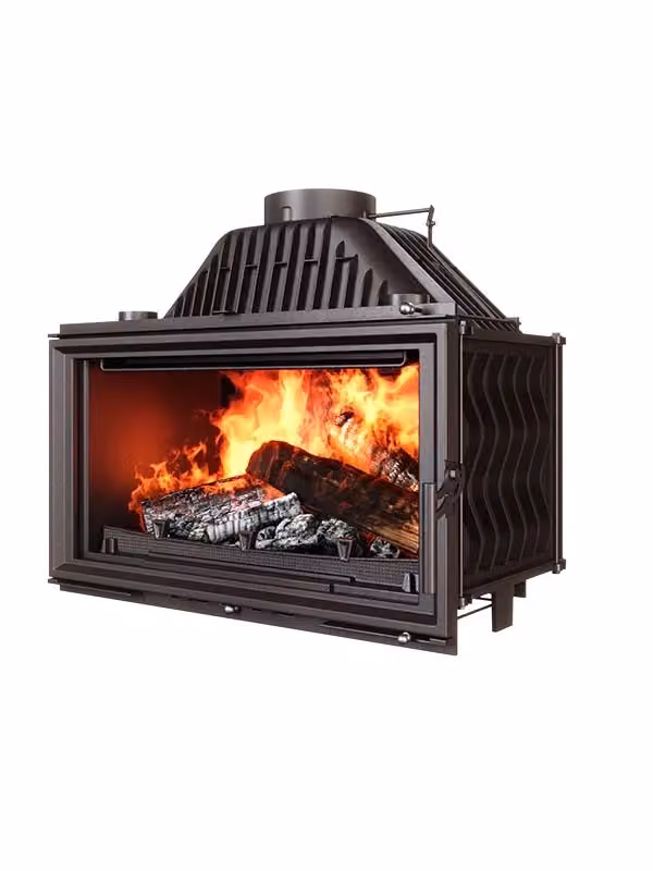 Inserto per Stufa a Legna Outinfire W15 ECO da 13,5 KW Colore Grigio e Nero – 2