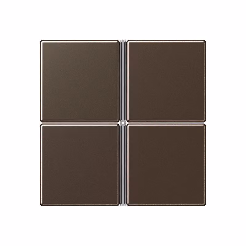 Jung A404TSAMO Set di pulsanti quadruplo, completo, color moka