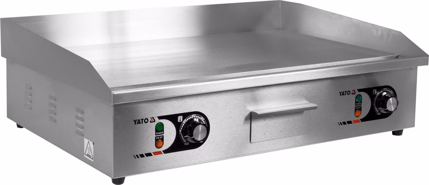 Piastra grill elettrica liscia, 73 cm, 2 zone