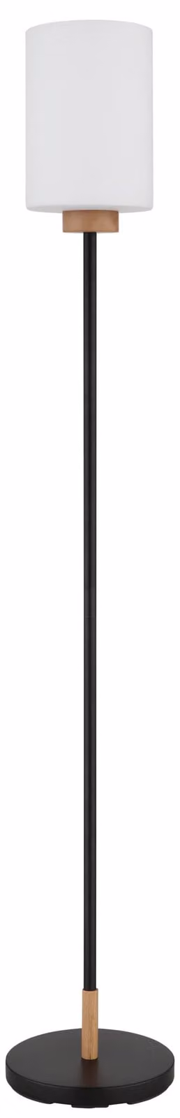 Lampada da terra ROWENA, vetro, nero opaco, vetro opalino, attacco E27, altezza 150 cm