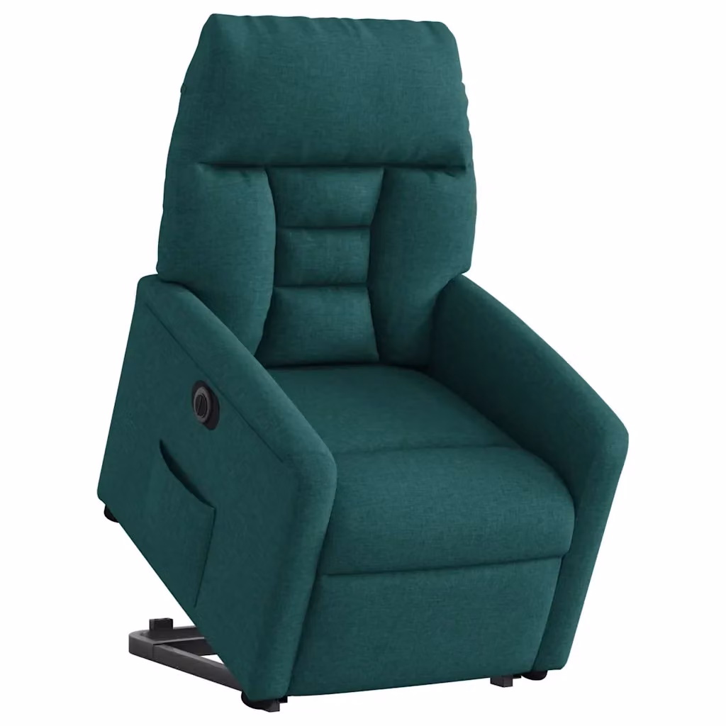 Poltrona Alzapersona Reclinabile Elettrica vidaXL Verde con Braccioli e Imbottitura in Schiuma – 2