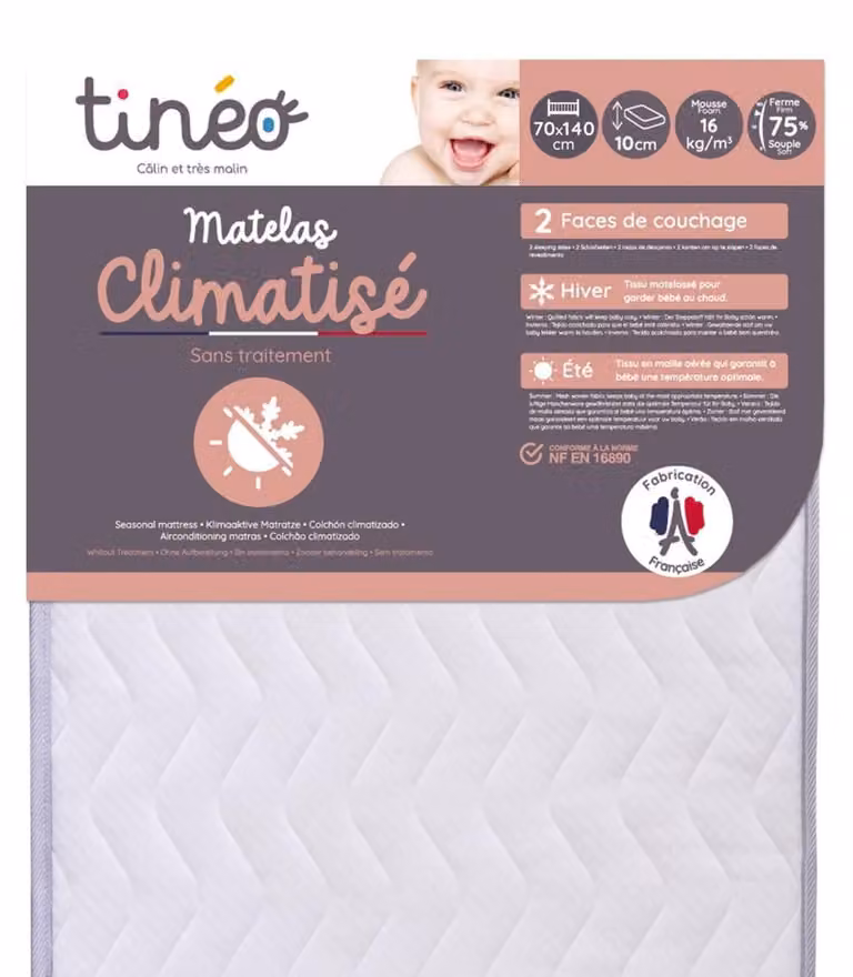 TINEO Materasso climatizzato 70x140x10
