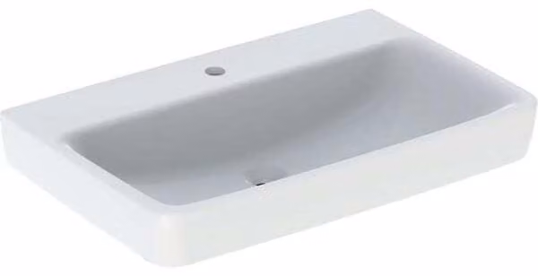 Geberit Renova Plan, lavabo, 75x48 cm, 1 trou pour robinet, sans trop-plein, 501691, 501.691.00.1, 501.691.00.1