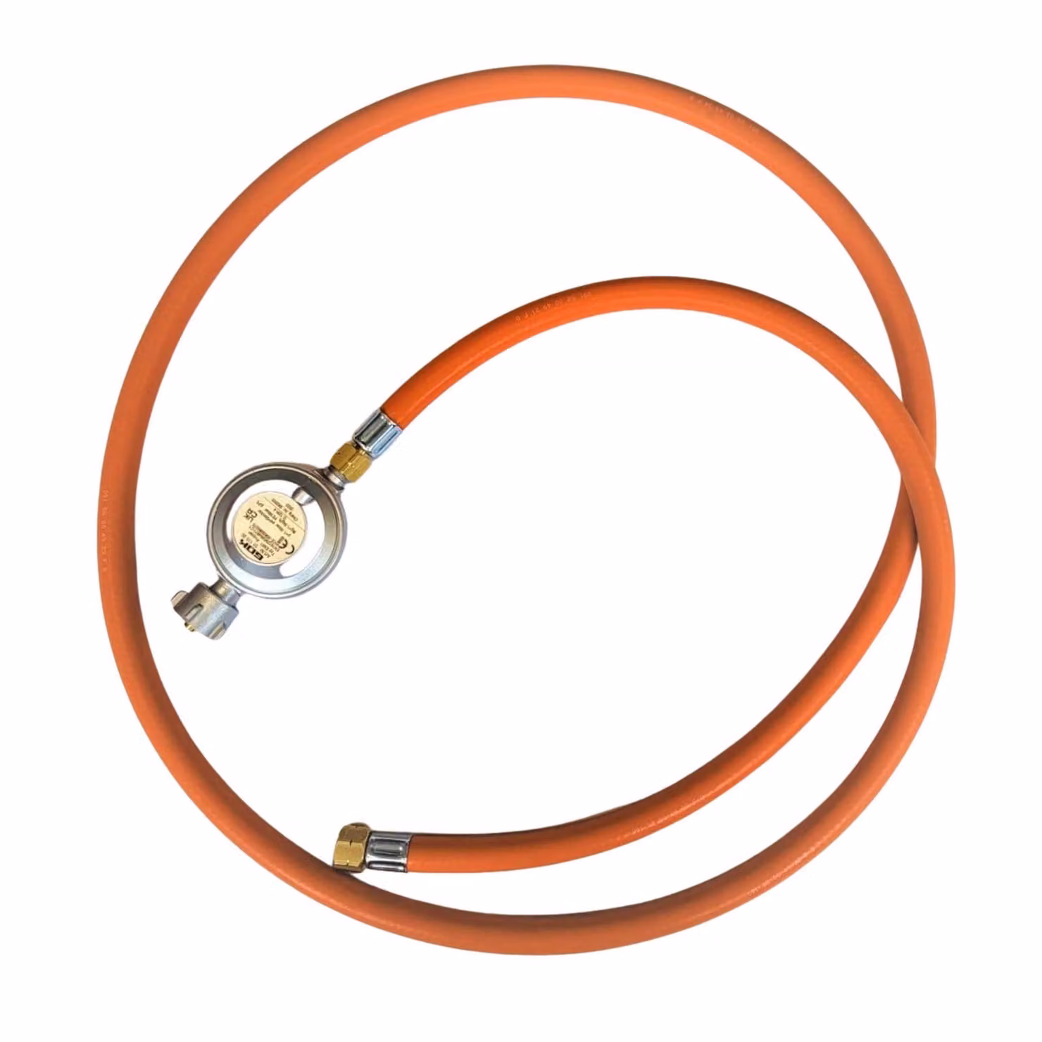 Set tubo gas propano-butano Zatechs con regolatore GOK 10 m 50 mbar Ø9,0 mm 21,8 mm filettatura x 3/8" filettatura sinistrorsa Attacco barbecue a gas camper campeggio