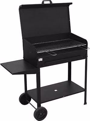 Barbecue a carbonella Mille Vanessa Plus in acciaio nero e cromo, L: 70 cm, P: 40 cm, H: 90 cm