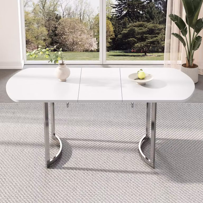 Tavolo da pranzo allungabile, dimensioni 140/180 x 80 cm, adatto per 4-6 persone