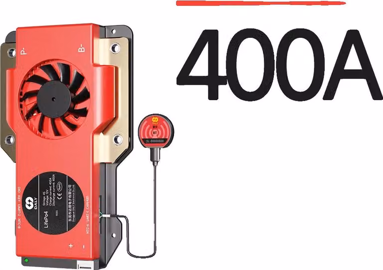 Sistema di gestione della batteria, comunicazione RS485 e CANbus, applicazioni versatili, VENTILATORE 400A BT, LiFePO4 8S 24V BMS