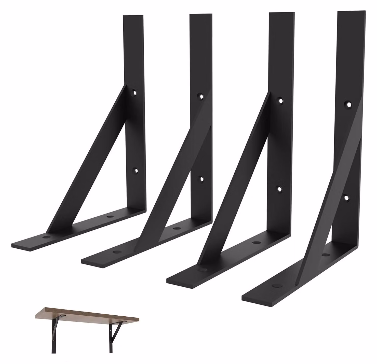 Omgoods - Set di 4 supporti robusti per mensole sospese
