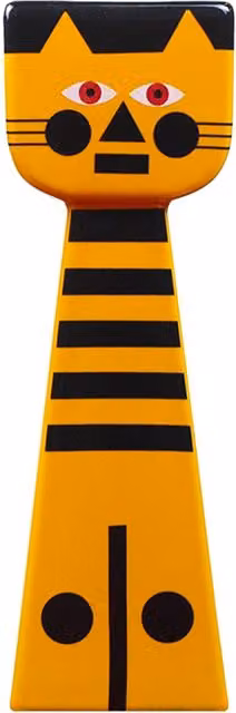 Qeeboo Alix Portacandela da Tavolo Giallo a Righe per Candele Lunghe