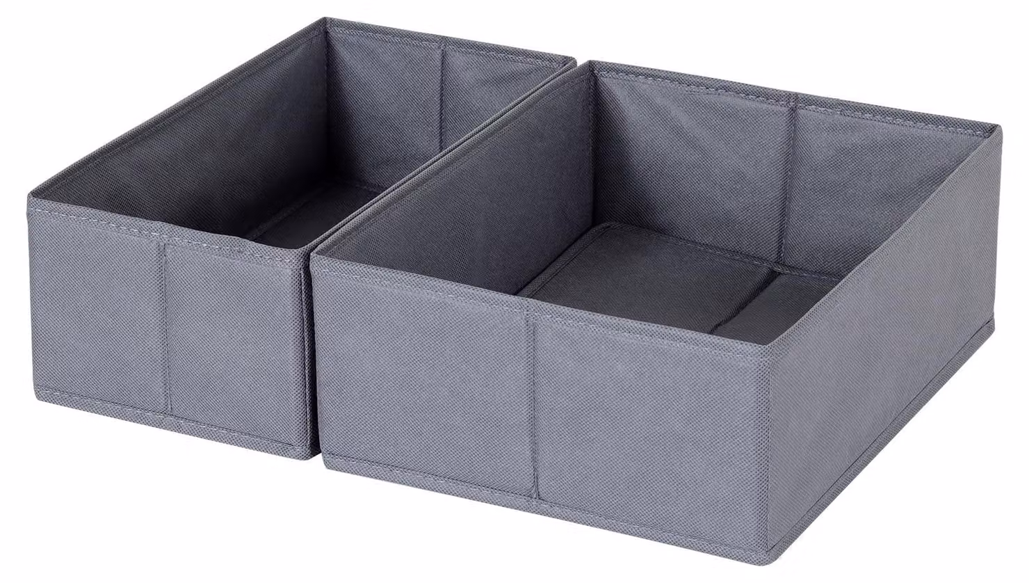 Omgoods - Organizzatori per armadio, ideali per abbigliamento, dimensioni 50 x 35 cm - Set da 2, colore grigio