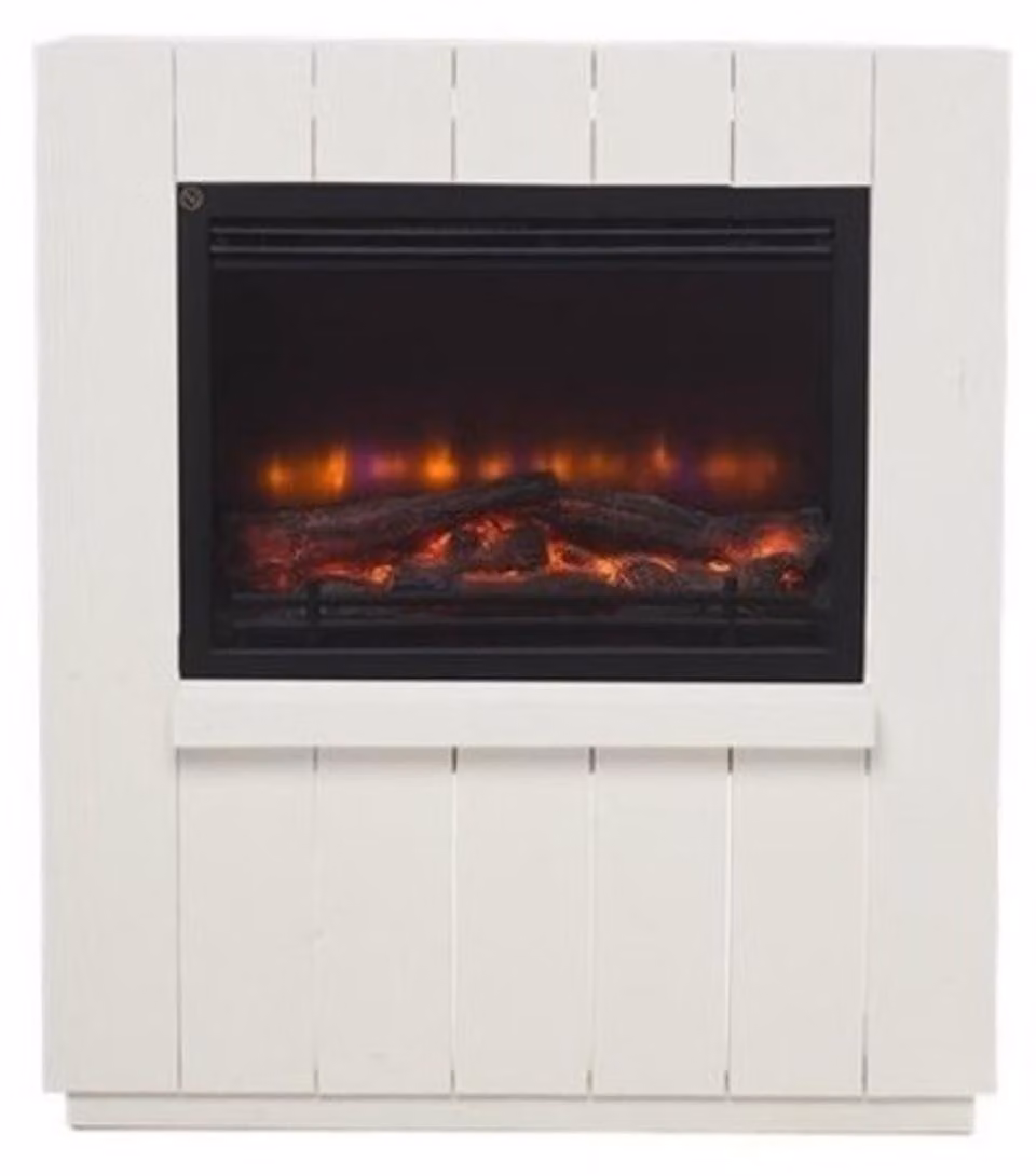 Casa Padrino Caminetto elettrico L 84 x H 90 x P 24 cm - Caminetto elettrico - Caminetto da salotto