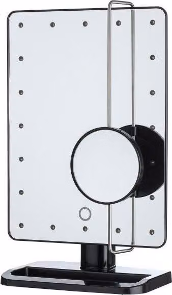 Specchio da trucco LED UNIQ Hollywood con ingrandimento 10x e 20 LED