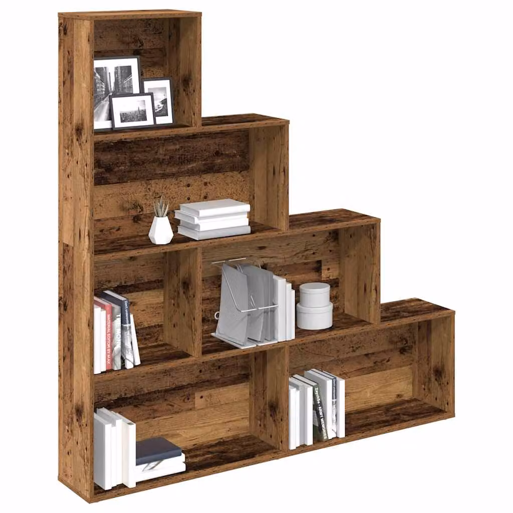 Libreria vidaXL in Legno Antico Marrone con Design Classico e Schienale Aperto L: 157 cm, P: 24 cm, H: 160 cm