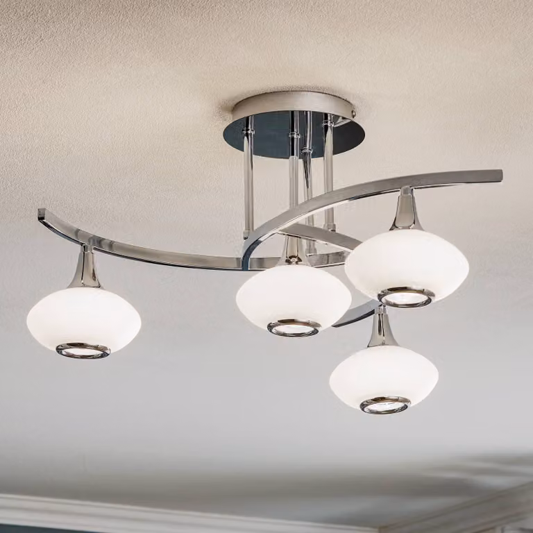 ORION Plafoniera soffitto Lia, dimmerabile, Soggiorno / Sala da pranzo, Metallo, Moderno, Plafoniera