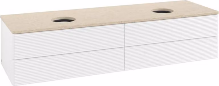 Mobiletto V&B con struttura frontale, con illuminazione Antao 160x50cm, colore WBP botti