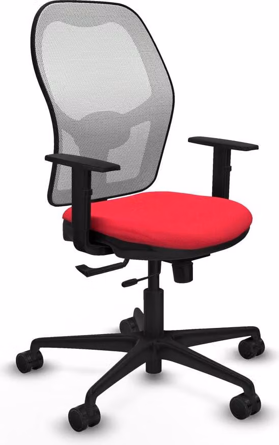 Sedia da ufficio Jorquera Piqueras y Crespo, modello 1D036N0, colore rosso