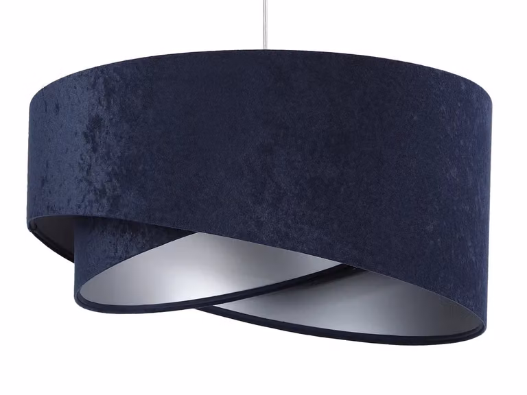 Lampada a sospensione GEMSTONE blu navy/argento