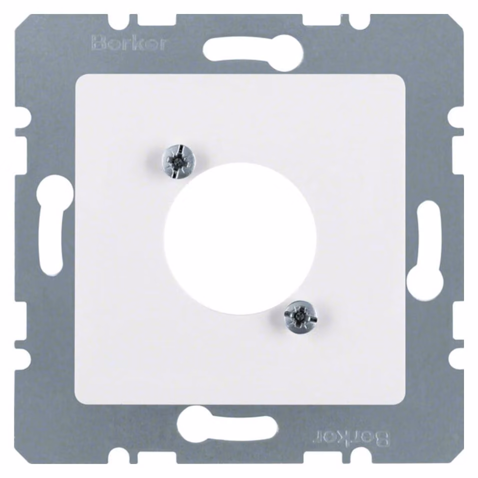 Berker 141209 Piastra centrale per connettori circolari XLR serieD bianco polare, lucido Piastra centrale per connettori circolari XLR serieD bianco polare, lucido