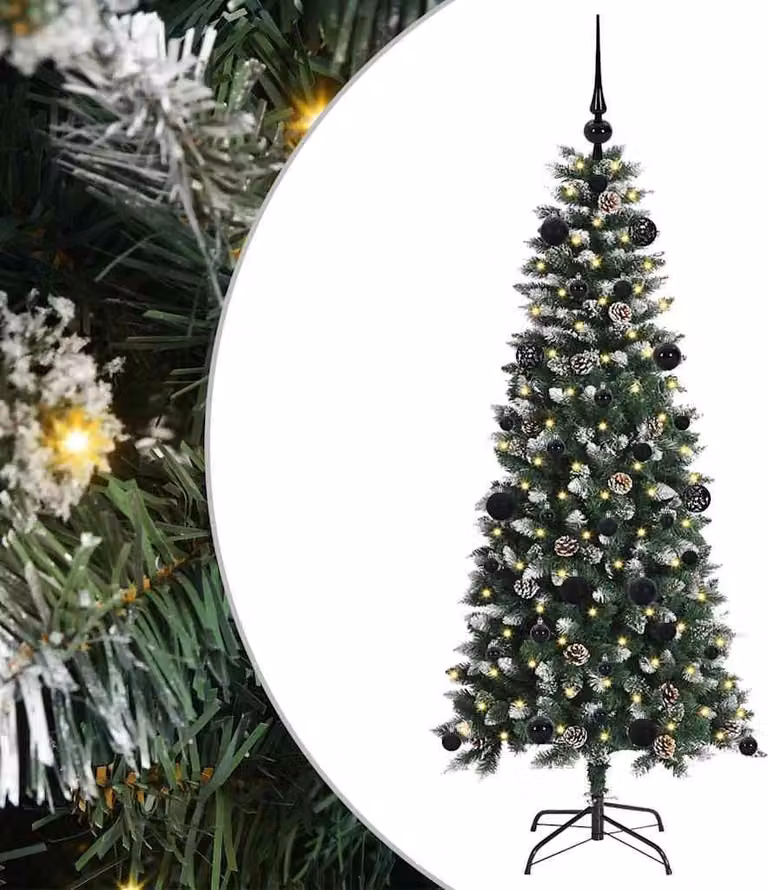 Albero di Natale artificiale con 150 LED Verde 150 cm