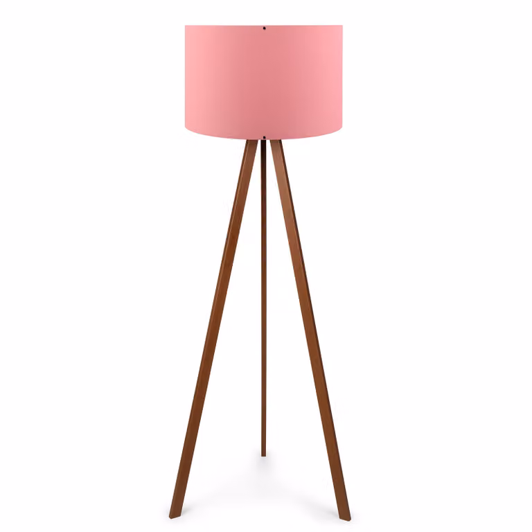 Opviq, AYD-1530, lampade da terra, rosa, MDF, 38 x 38 x 140 cm