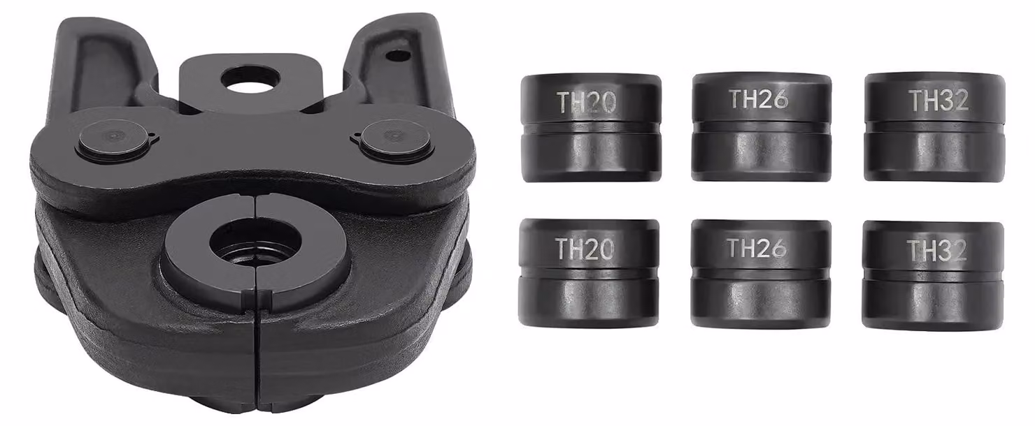 Strumento per crimpare tubi, ganasce multifunzionali, design leggero, colore nero
