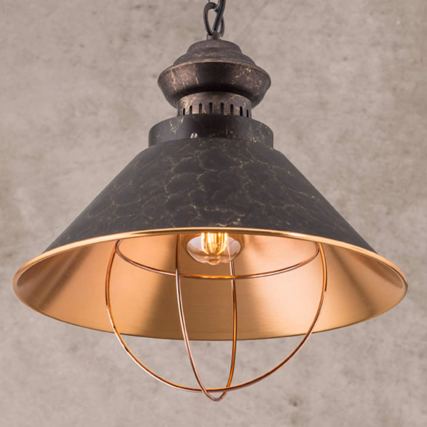 ORION Lampada a sospensione Shanta, dimmerabile, Nero, Soggiorno / Sala da pranzo, Metallo, Vintage, Lampada a sospensione