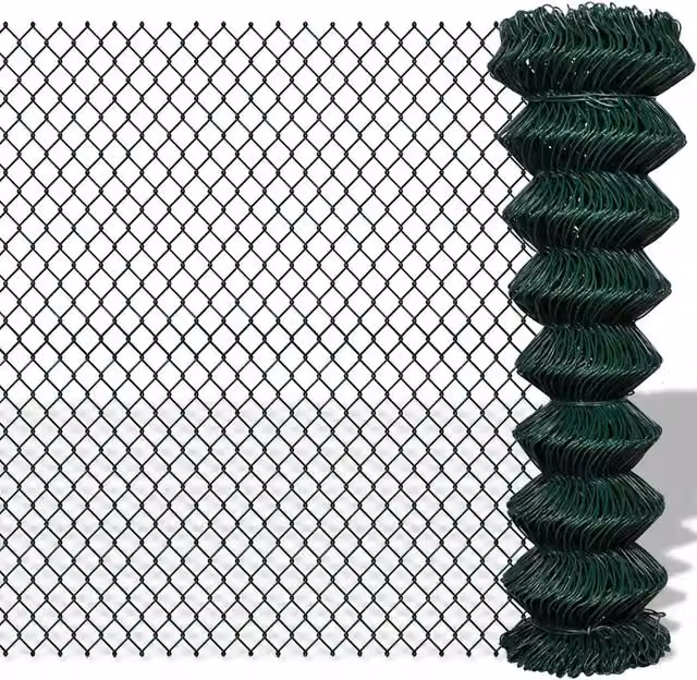 Recinzione a rete in acciaio rivestita in PVC verde vidaXL L: 25 m, H: 1,5 m