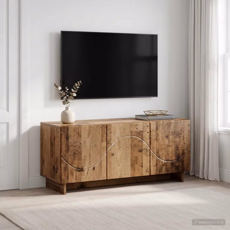 Supporto TV vidaXL in legno ingegnerizzato color marrone, L 90 x P 34.5 x H 40 cm