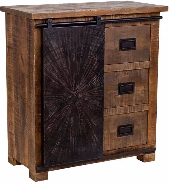 Mobiletto da ingresso in legno marrone 85x42x90h cm