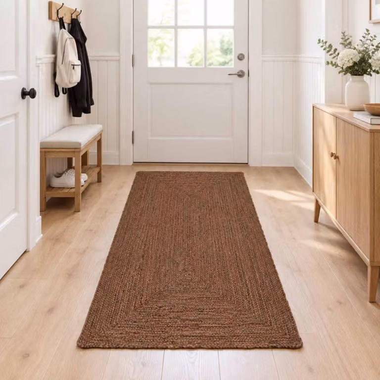 vidaXL Tappeto da Area Grigio 80 x 250 cm Juta